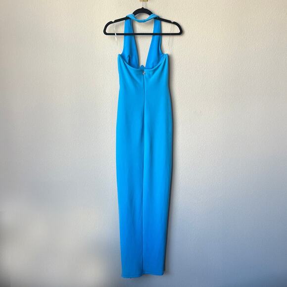 NWT Nookie Cinema Halter Gown in Turquoise Size Small - Picture 4 of 8